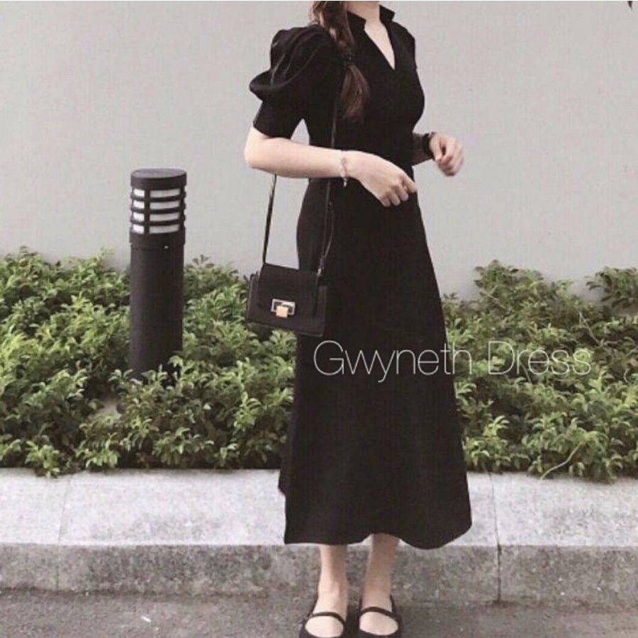 CASUAL DRESS RED KOREAN STYLE IMPORT ALL SIZE BEST SELLER COTTON MIDI