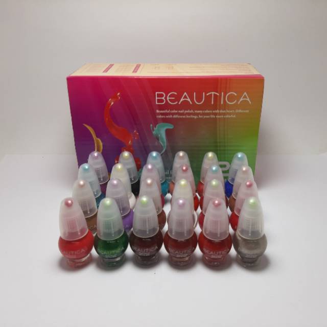 KUTEK BEAUTICA 24 WARNA BPOM SERI #1 HARGA 1BOX