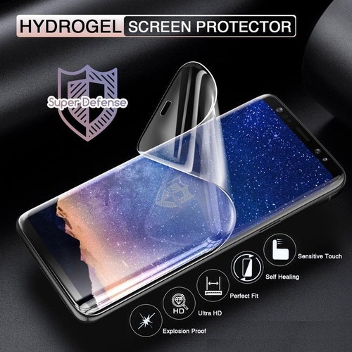 Anti gores hydrogel super HD clear screen protector semua tipe hp bahan TPU mudah di pasang support curved edge yang melengkung harga ramah di kantong