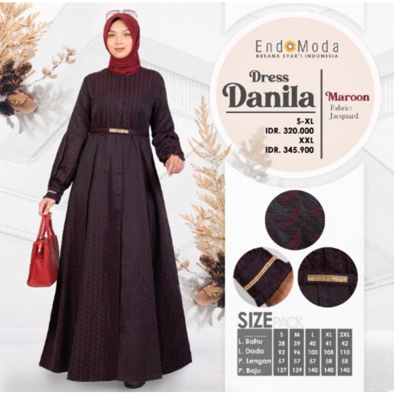 TERBARU GAMIS/DRESS DANILA BY ENDOMODA