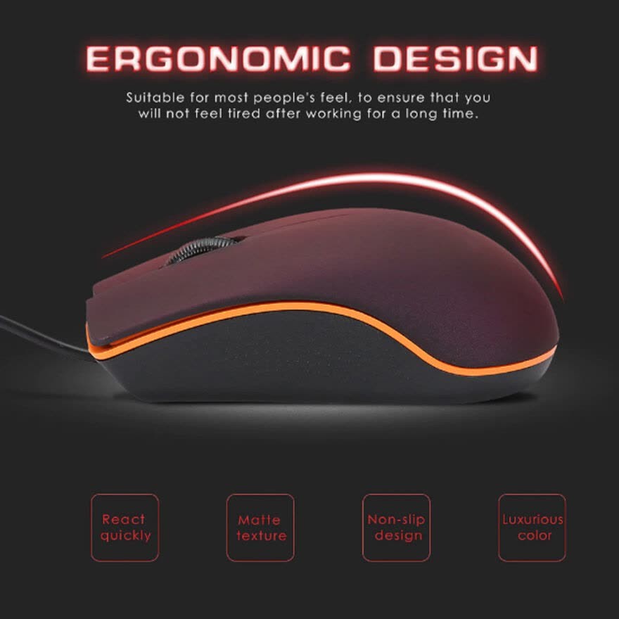 MOUSE OPTICAL KABEL USB UNITECH