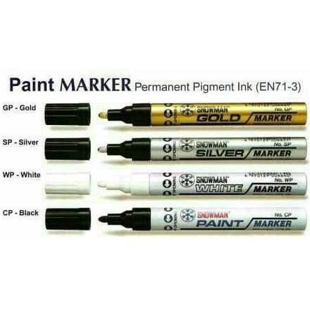

monggo] SPIDOL PERMANEN SNOWMAN PAINT MARKER PACK ISI 12PCS / SPIDOL PERMANENT