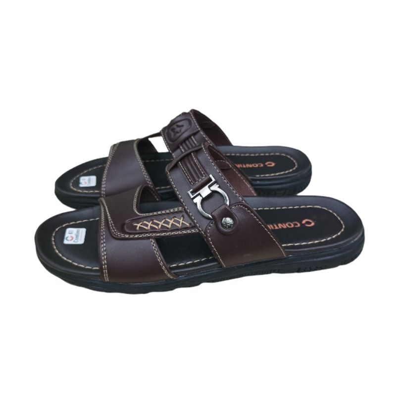 Sandal Kulit Pria Terlaris Sesuai Foto Sandal Selop Pria Sandal Pria Fashion Sandal Pria Contino(Cvl.S.02)