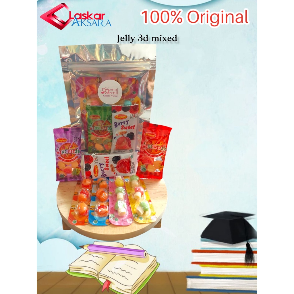 

Jelly 3D Mixed - Burger/Jamur/Pizza/Berry // Premium