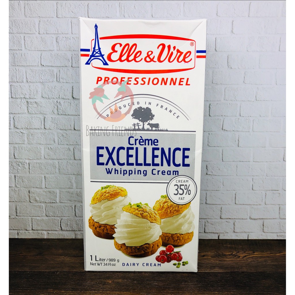 ELLE &amp; VIRE CREME EXCELLENCE WHIPPING CREAM 1 LTR