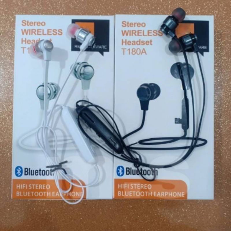 HEADSET BLUETOOTH J T180A PLUS SLOT MEMORY CARD EARPHONE WIRELESS SPORT