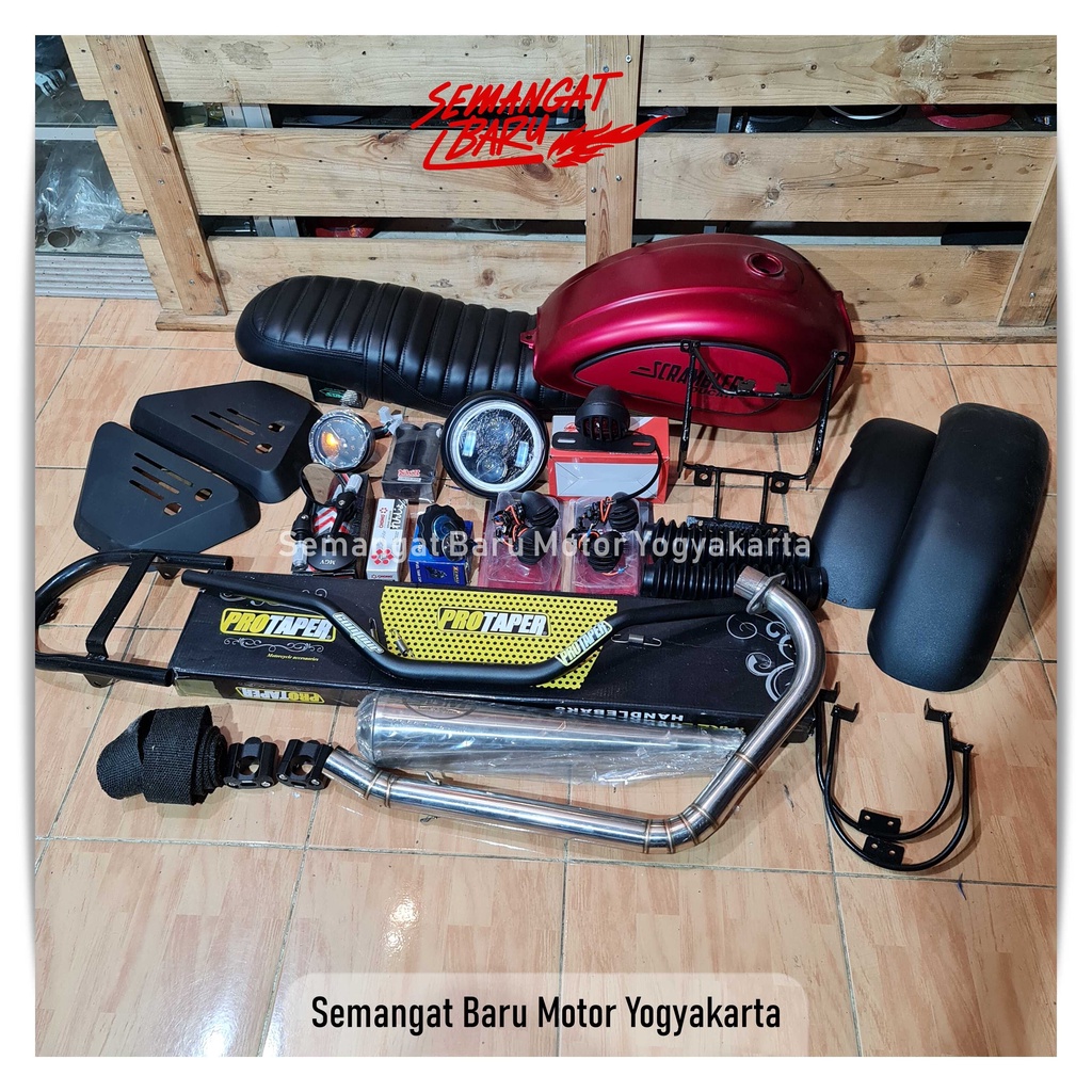 PAKET JAPSTYLE SCRAMBLER MEGAPRO SCORPIO THUNDER THE BEST DUCATI SCRAMBLER