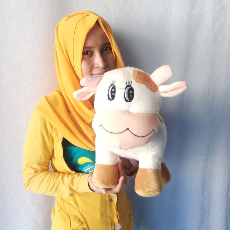 boneka sapi CANTIK XL tanggung murah. REAL PICT