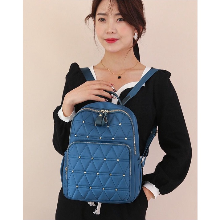 MV_Marvelouz MV806149 Tas RANSEL Punggung Simple Wanita Ada 2 Resleting Terbaru 1kg bisa 2 tas supplier tas import EL 6149 BQ3552