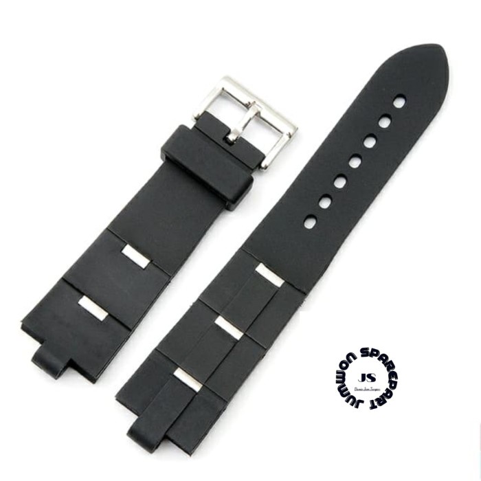 Tali BVLGARI DIAGONO AL38A Strap Jam Tangan Bulgari Rubber 16 20 24mm - 16 X 6