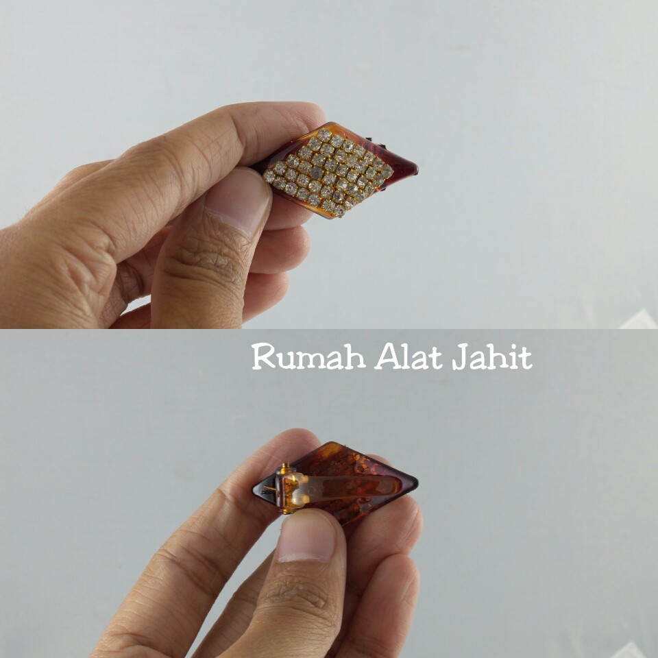Jepit Rambut / Jedai Kecil Permata Jajar Genjang 07A2 2cm