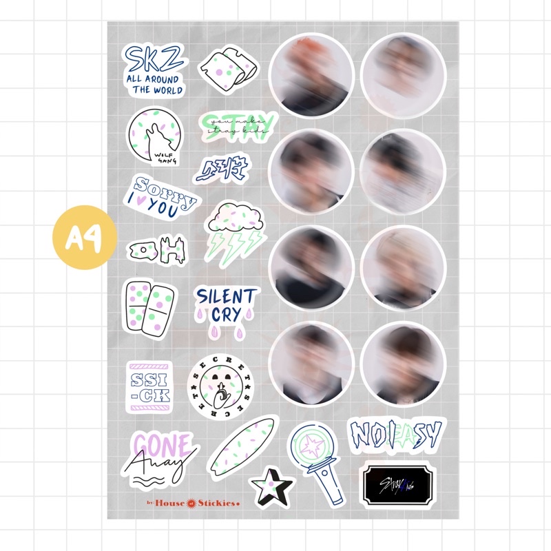 Stiker Kpop Stray Kids Noeasy Album Vol. 1 (Unofficial / Fanmade)