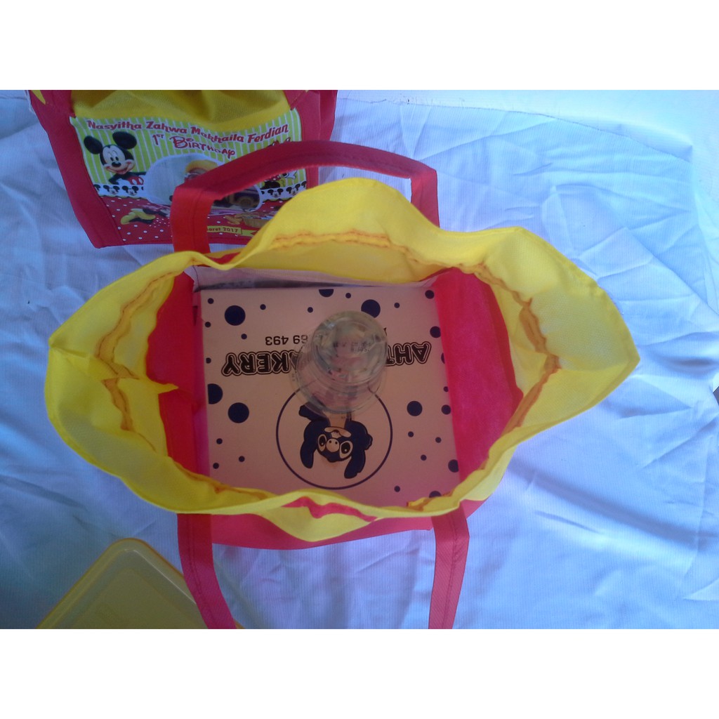 TAS Spunbond SERUT V18 CUSTOM souvenir ulang tahun anak goodie bag ulang tahun goody ultah MURAH-4