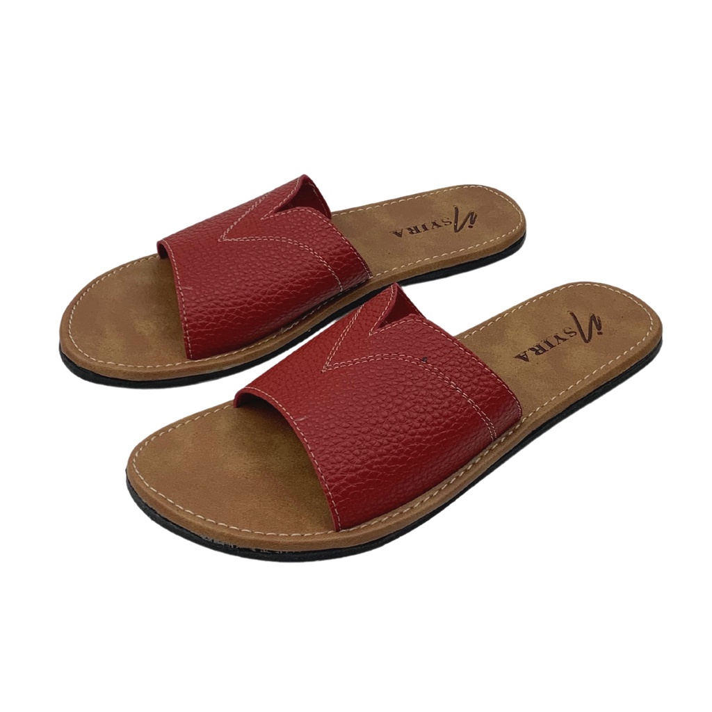 Insyira - Sandal Wanita Delina / Sandal Slop Wanita Non Slip Alas Coklat