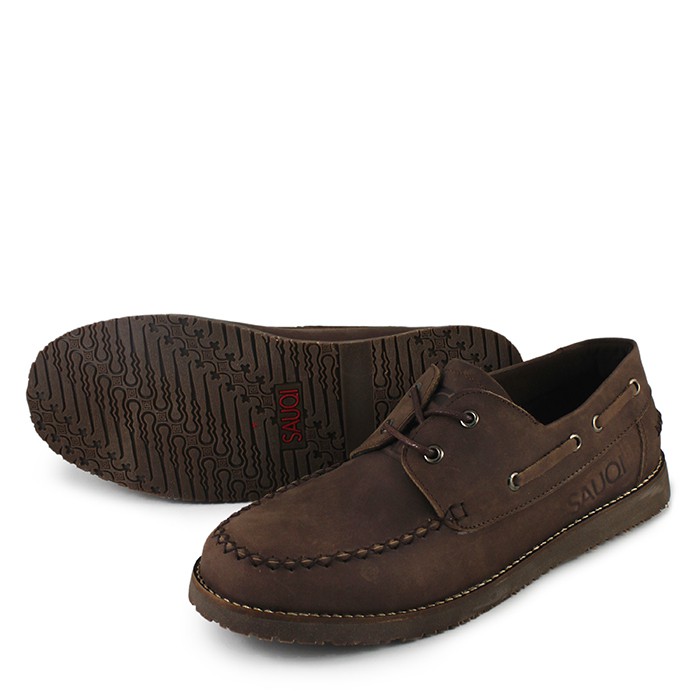 sepatu pria sauqi footwear zapato coklat kulit asli original leather crazy shoes