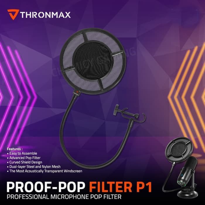 Thronmax Proof Pop Filter P1 Microphone Double Layer