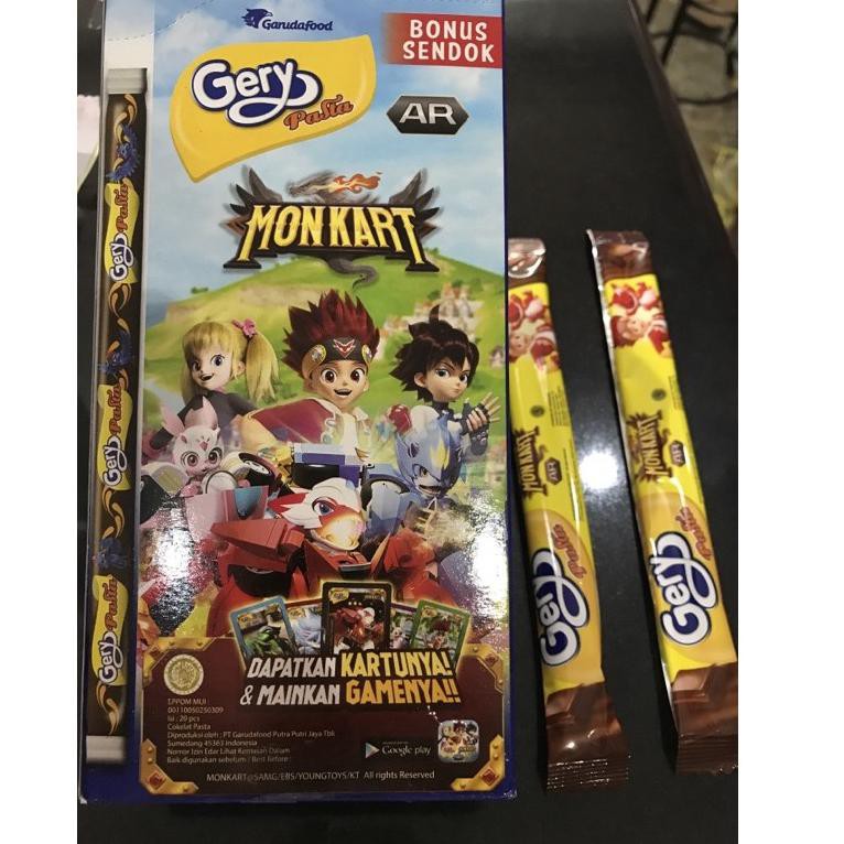 

Stok terbaru BARU!! GERY PASTA MONKART ISI 20pc