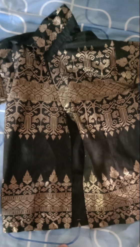 Batik Kondangan Baju Kondangan Pria Kemeja Batik Cowok Motif Etnik Emas