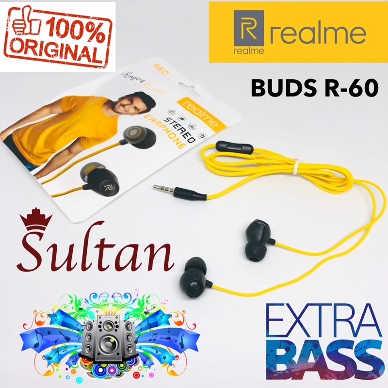 GROSIR HANDSFREE REALME BUDS R60 REMIX STYLE MUSIC EARPHONE