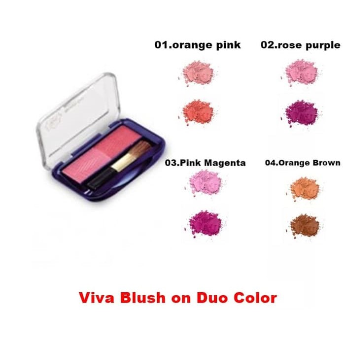 ☘️ CHAROZA ☘️ VIVA Blush On Duo Blushon 2in1 - 4.8gr