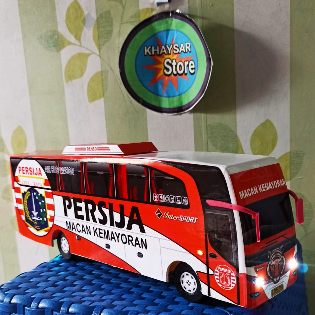 Miniatur bus bis shd persija plus lampu