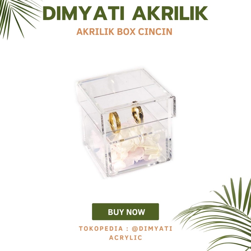 Box Cincin Akrilik/Custom Akrilik/Kotak Cincin Custom