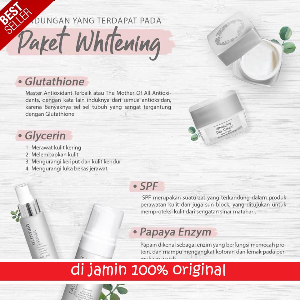 paket msglow whetening 100% original