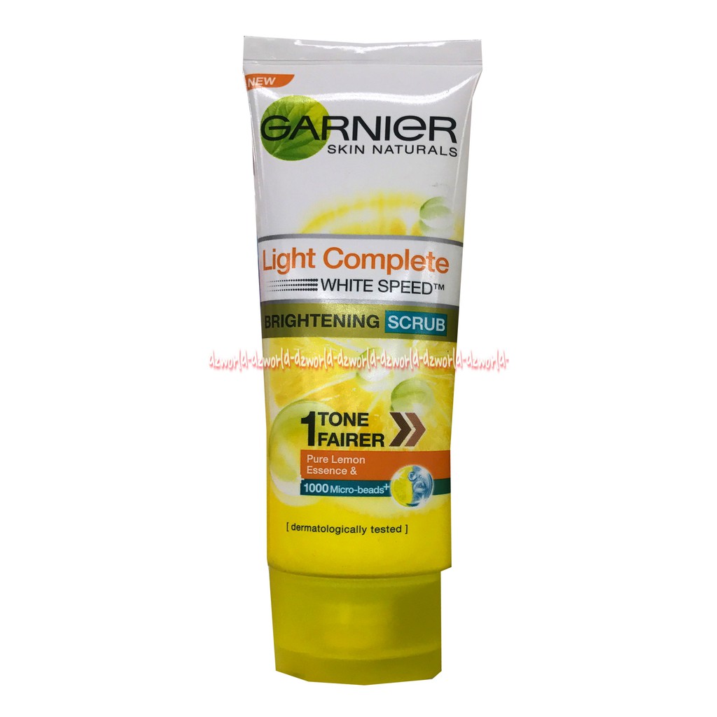 Garnier Light 100ml Complete White Speed Brightening Scrub Sabun Cuci Muka Mengangkat Sel Kulit Mati