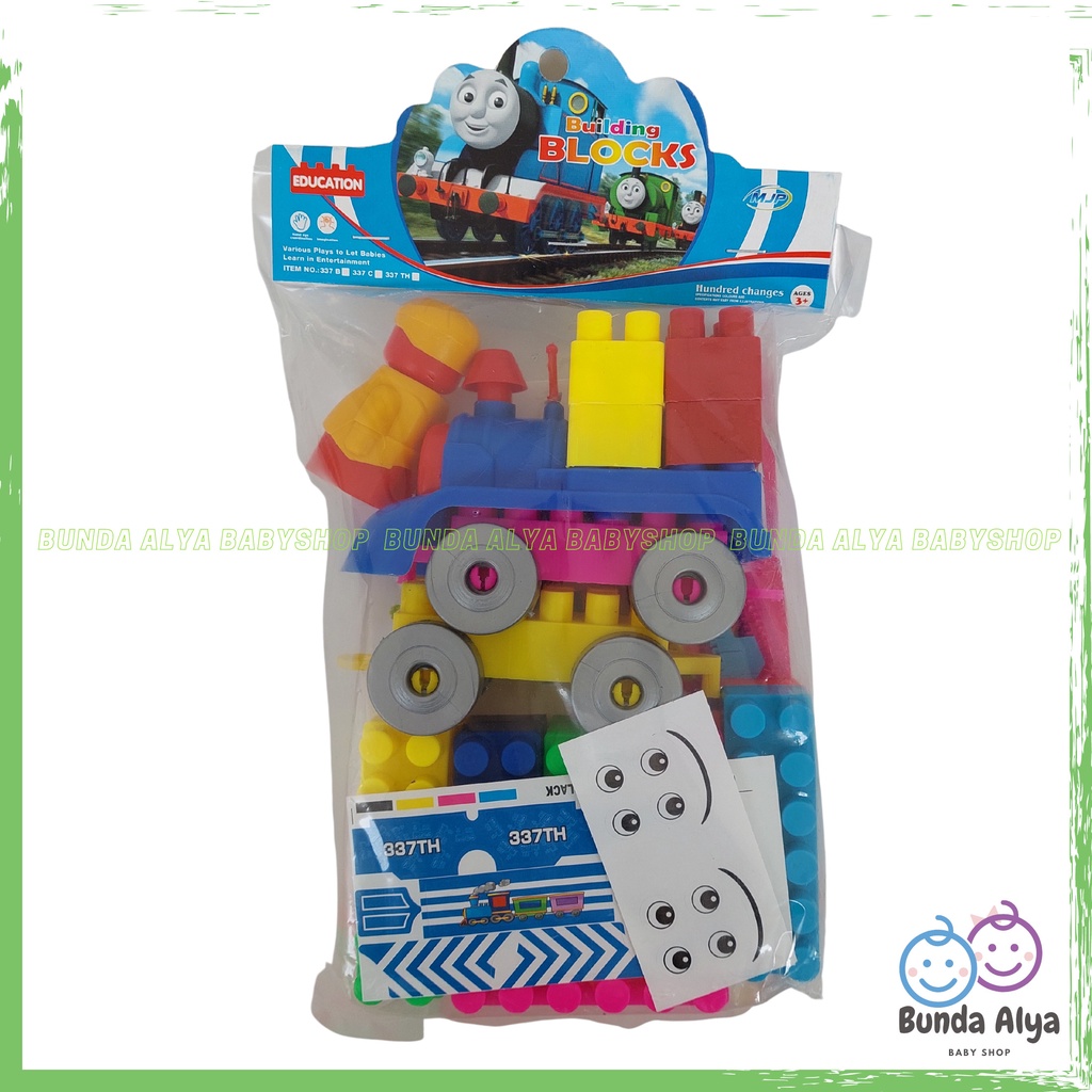 Mainan Blocks Kereta Keretaan Anak - Mainan Block Lego Roda Kereta - Mainan Anak Building Blocks