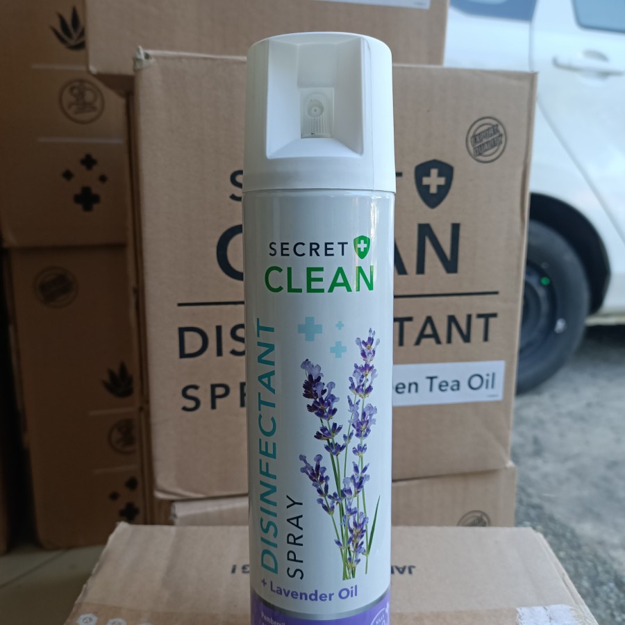 Secret clean Disinfectant Spray Desinfektan plus Lavender oil aerosol pembunuh virus 200 ml