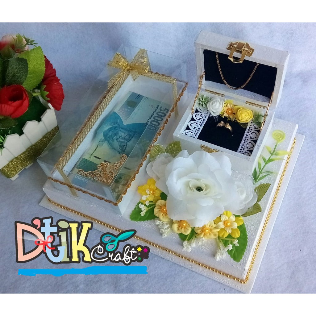 kotak cincin + kalung dan tempat uang mahar