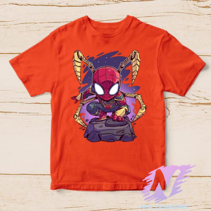 kaos anak Spiderman Marvel superhero movie terlaris