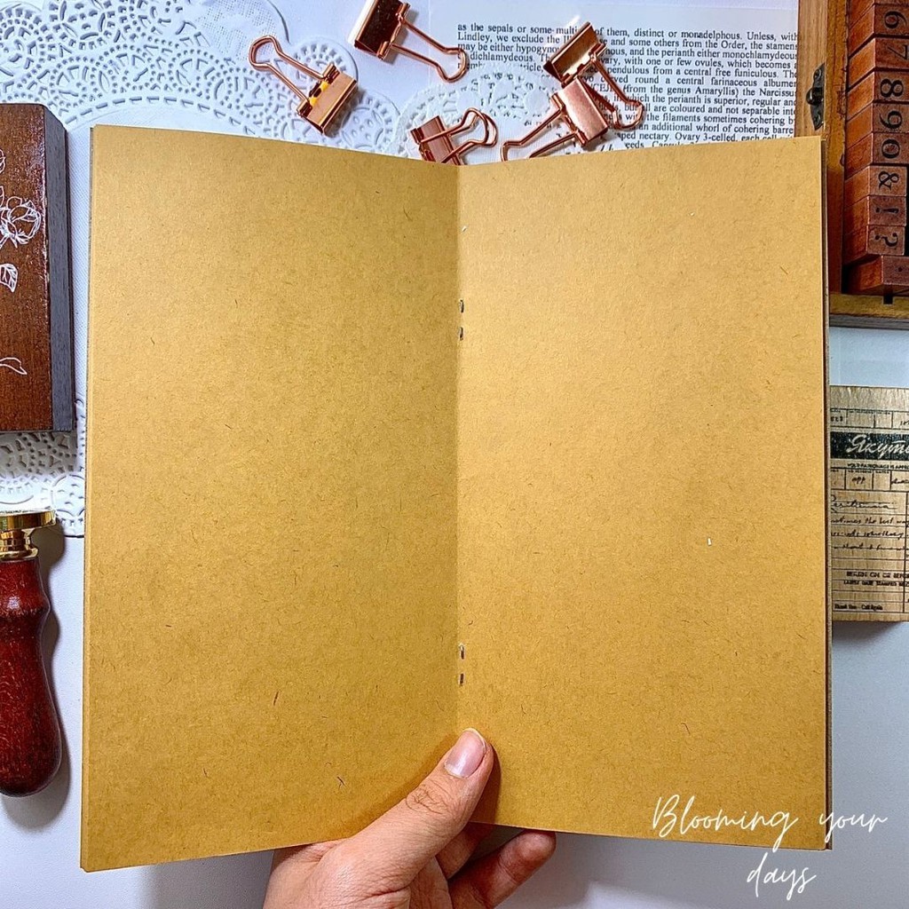 Buku Tulis Polos Cover Coklat Plain Notebook Journal Journaling Diari Vintage-2