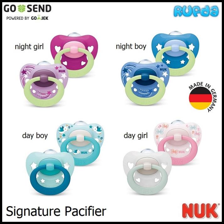 Nuk Signature Pacifier Empeng Orthodontic Tanpa Bingung Puting