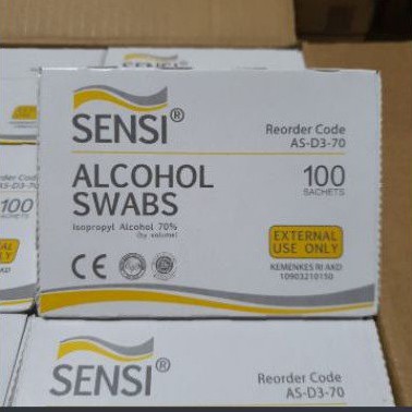 Tisu Alkohol 70% Sensi Alcohol Swabs