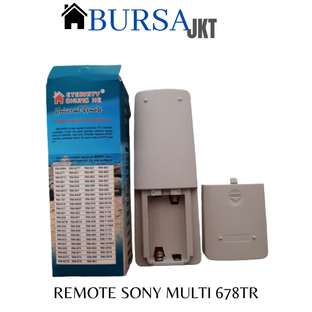 REMOTE SONY UNIVERSAL MULTI TABUNG  PUTIH 678 TR TANPA SETTING