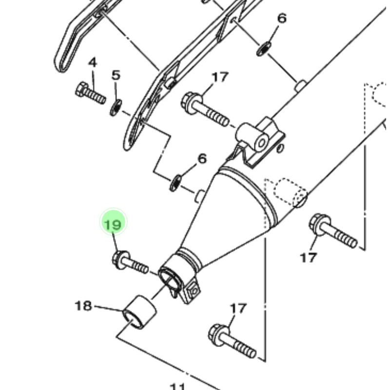 SATUAN BOLT BAUT SAMBUNGAN KNALPOT NOUVO Z NOUVO LELE ORIGINAL YAMAHA