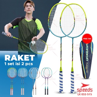 SPEEDS Raket Badminton isi 2pcs Raket Bulu Tangkis Alat Olahraga Racket Badminton Original 032-3010