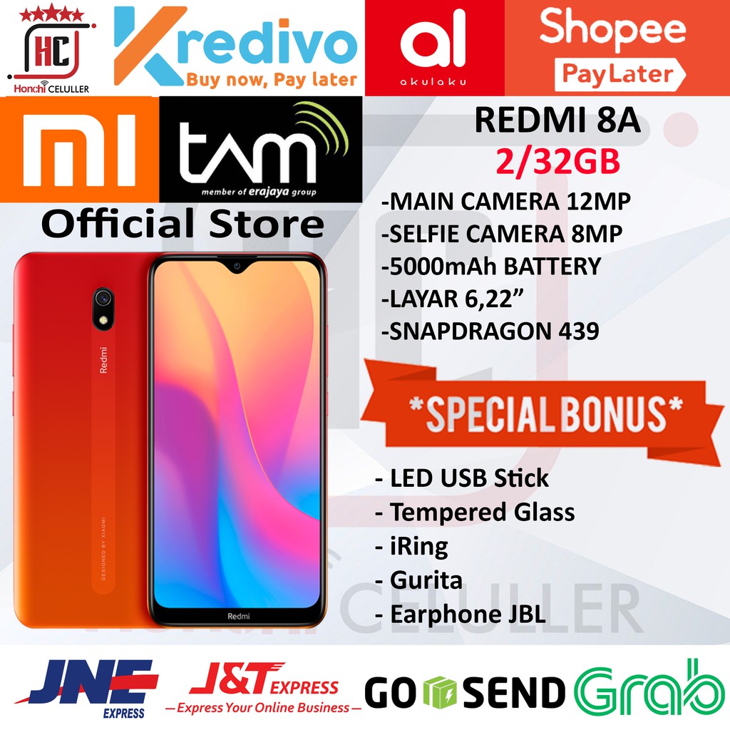 XIAOMI REDMI 8A 2/32GB GARANSI RESMI TAM ORIGINAL BNIB