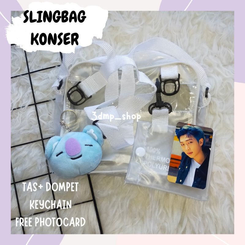 Paket lengkap slingbag konser bts sling bag tas selempang bt21 kpop rj koya mang chimmy rapmonster jin seokjin jimin mang jhope