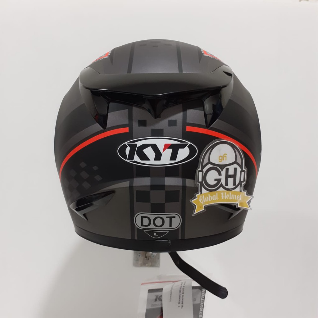 HELM KYT R10 #4 GUNMATE DOFF RED KYT R-10 #4 KYT R-10 SMOKE VISOR