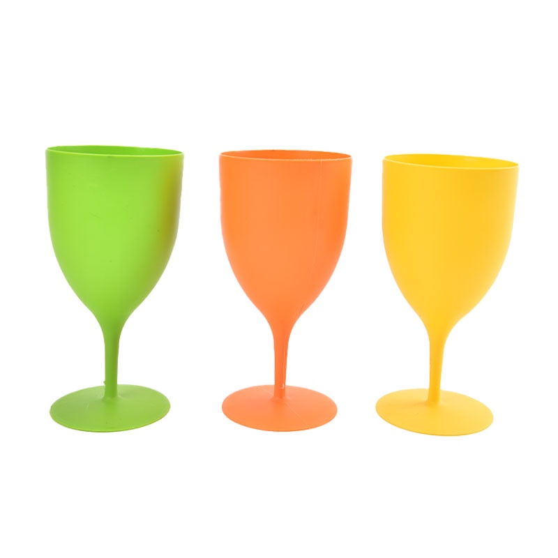 6 Pcs / set Gelas Wine Cocktail Champagne Goblet Bahan Plastik Buram Untuk Pesta Bar