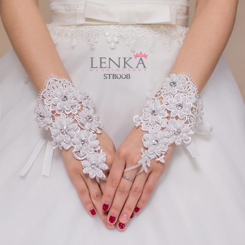 [ORDER SEKARANG] SARUNG TANGAN WEDDING PERNIKAHAN WANITA BROKAT GLOVES STB008