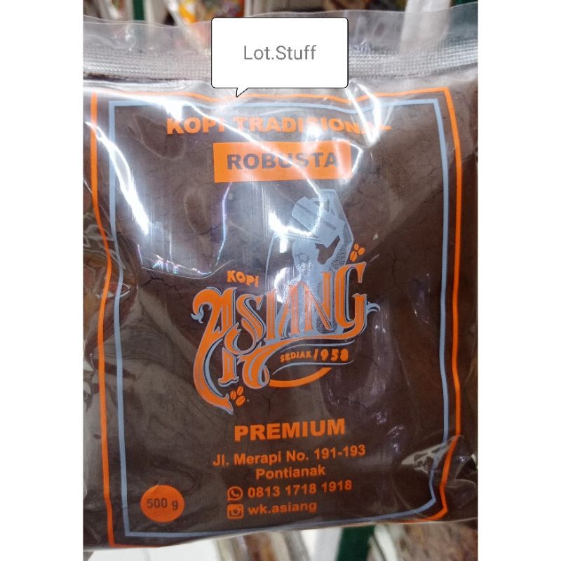 

Bubuk Kopi Robusta WK. Asiang Khas Pontianak 500gr/0.5kg~Legendaris