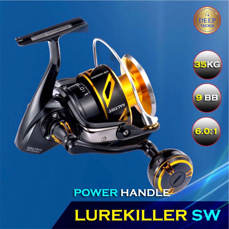 Reel Pancing Metal Power Handle Asli Japan LUREKILLER SALTIST SW 4000XG / 5000XG / 6000HG / 10000HG 