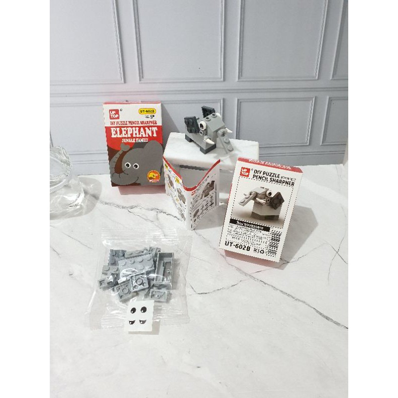 serutan lego animal/sharpener lego animal/rautan bongkar pasang/diy puzzle-Gajah