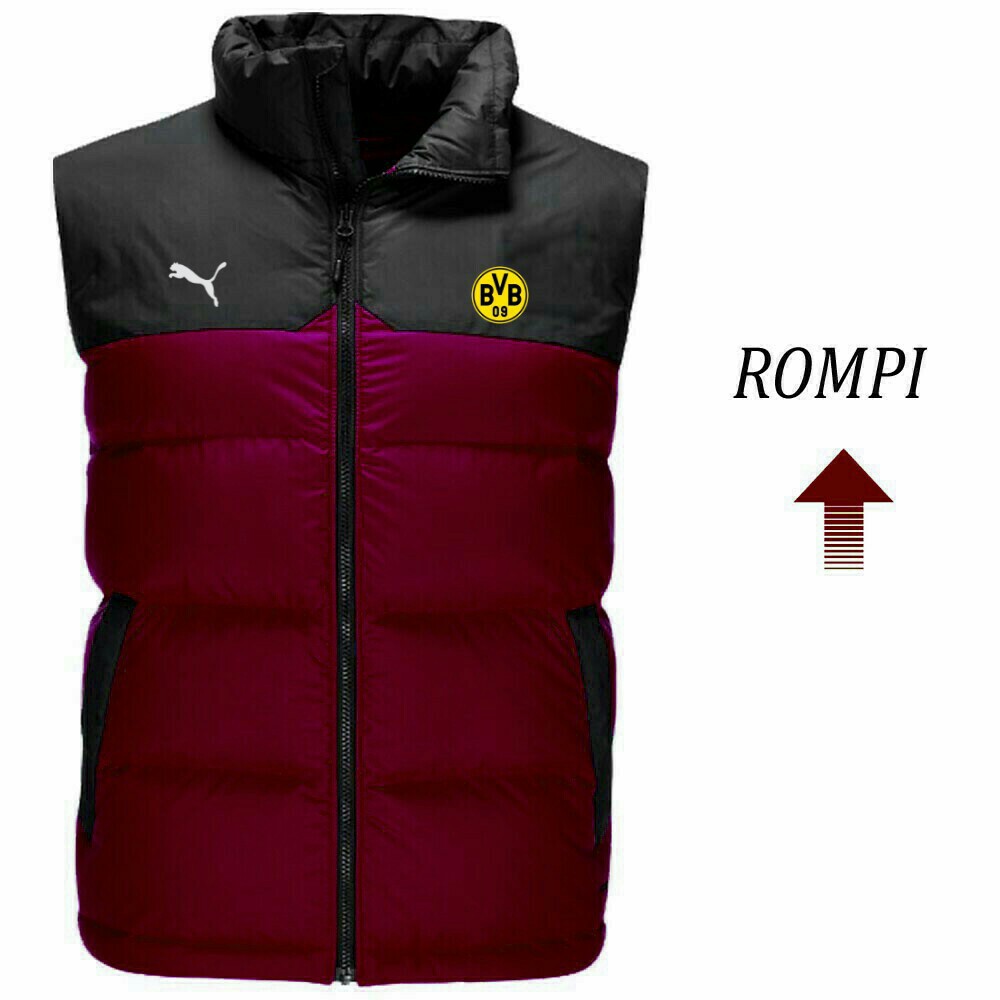 Jaket Rompi Merah maroon Logo Dortmund