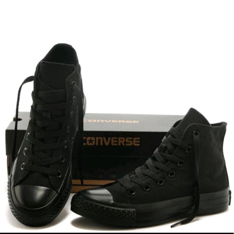 SEPATU CONVERSE1995 ALL STAR HIGH FULL BLACK SEPATU SEKOLAH HITAM POLOS