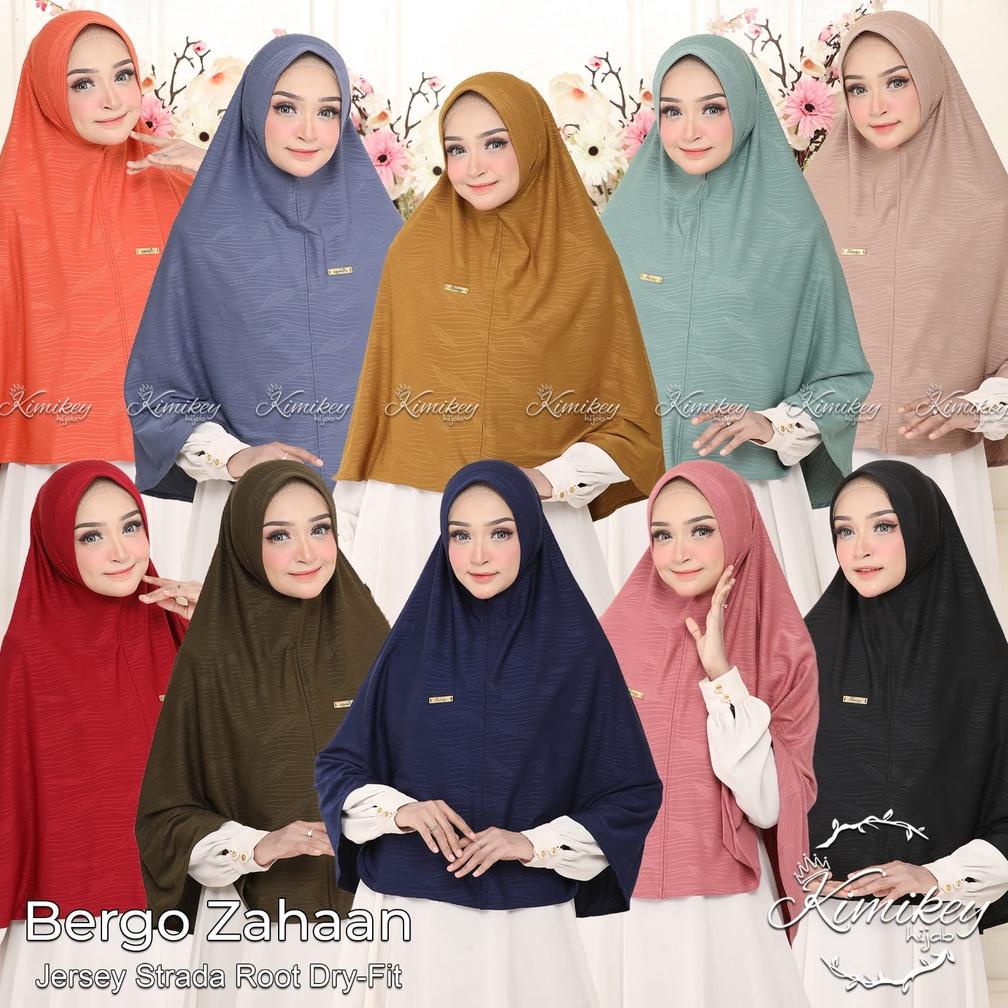 Kimikey Hijab Instan Zahaan Jumbo Bahan Strada Dry-Fit