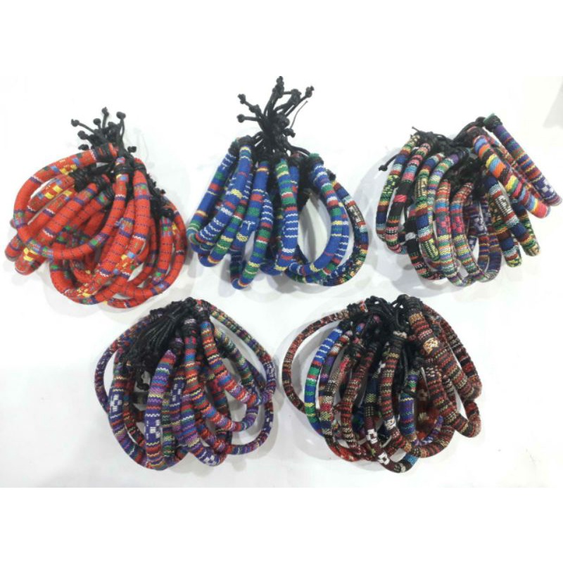 Gelang SONGKET Etnik Tali 12buah Kulakan JKT Grosir